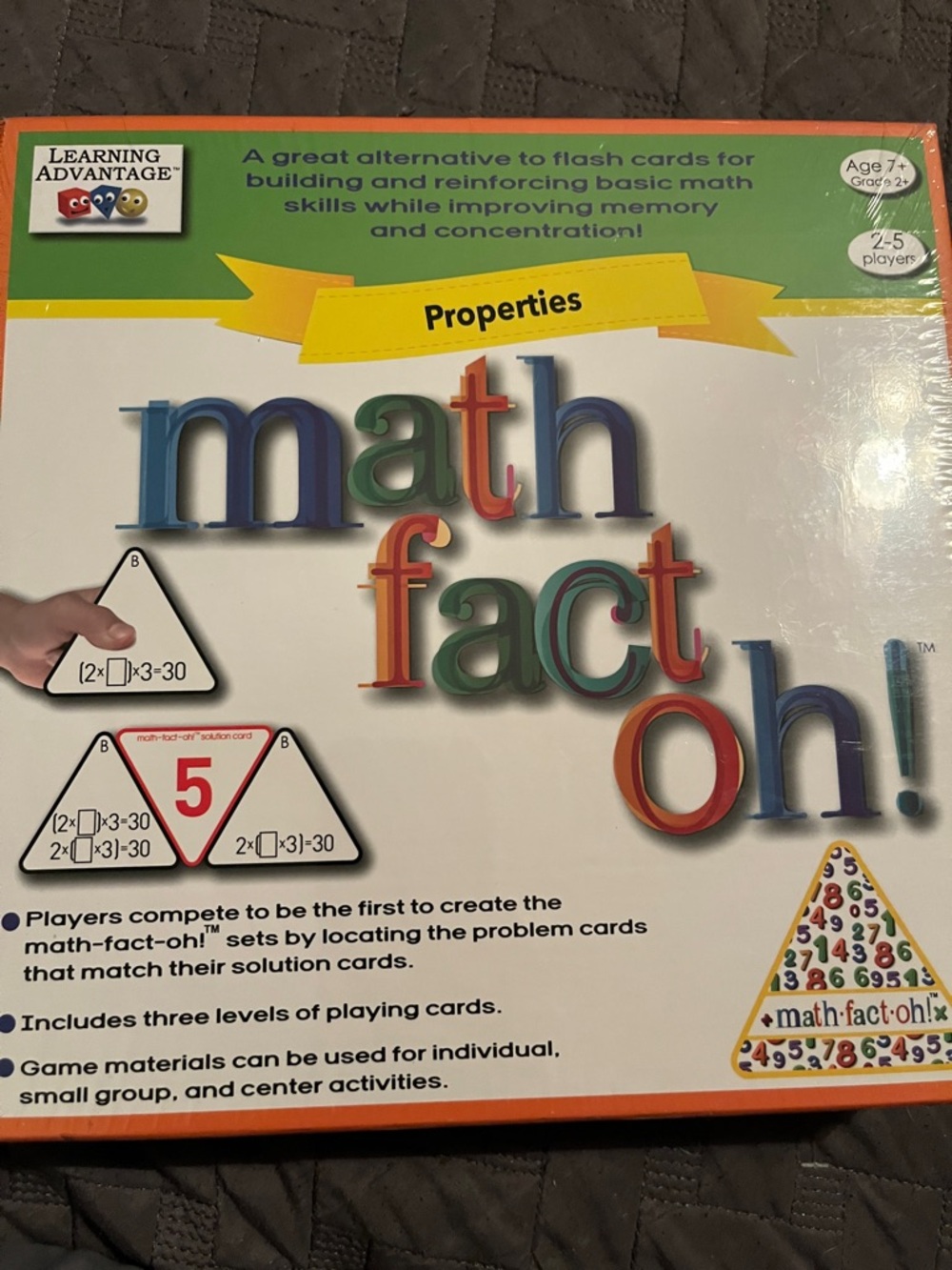 Math Fact Oh! Kids Educational Game - Green/Blue/Red